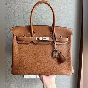 Hermes Brikin 30 Brown Sliver